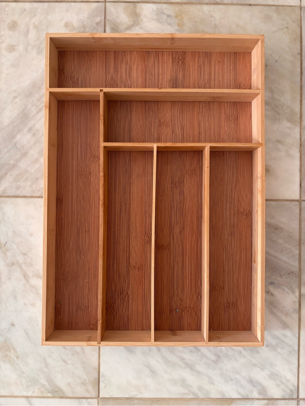 Bamboo Drawer Organizer Tray – Natural Bamboo Cutlery & Utensil Organizer